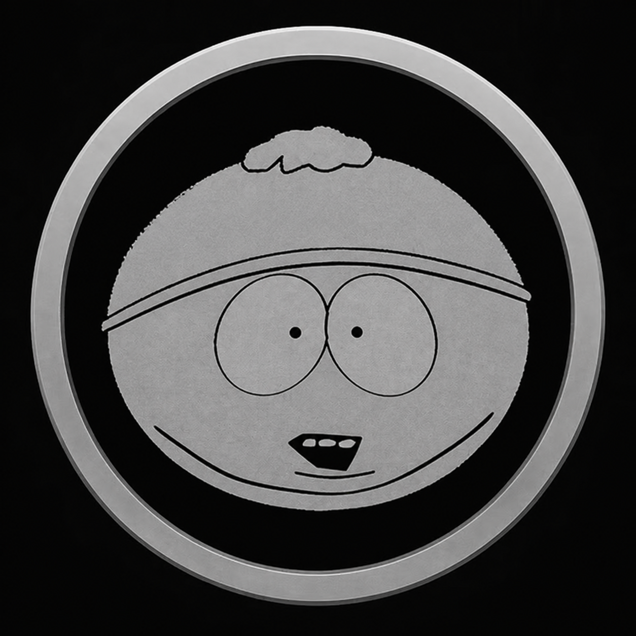 Cartman Coin monochrome emblem